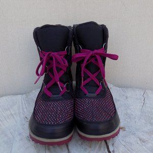 Sorel Tivoli 11 Winter High Top Insulated Snow Boots Black/Pink
